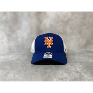 New w/ Tags Women's '47 Brand NY Mets MVP Hat Royal White Orange Adjustable